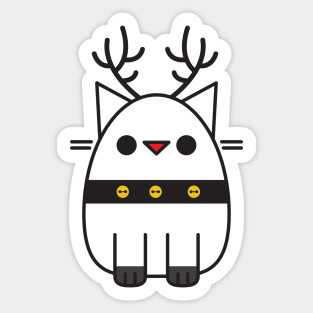Paws the Cat - Rudolph Sticker